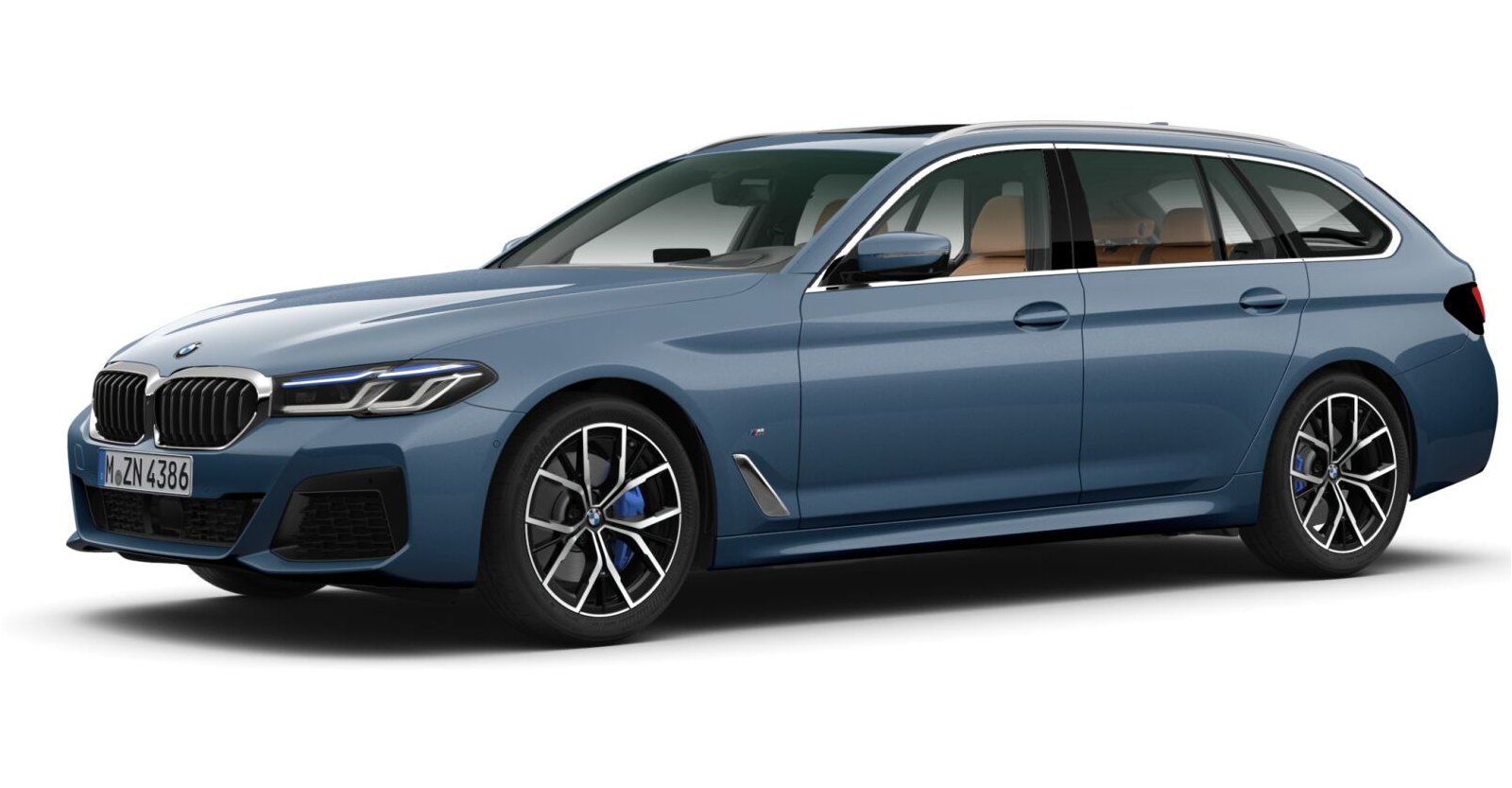 BMW BMW 5er in Blau von vorne