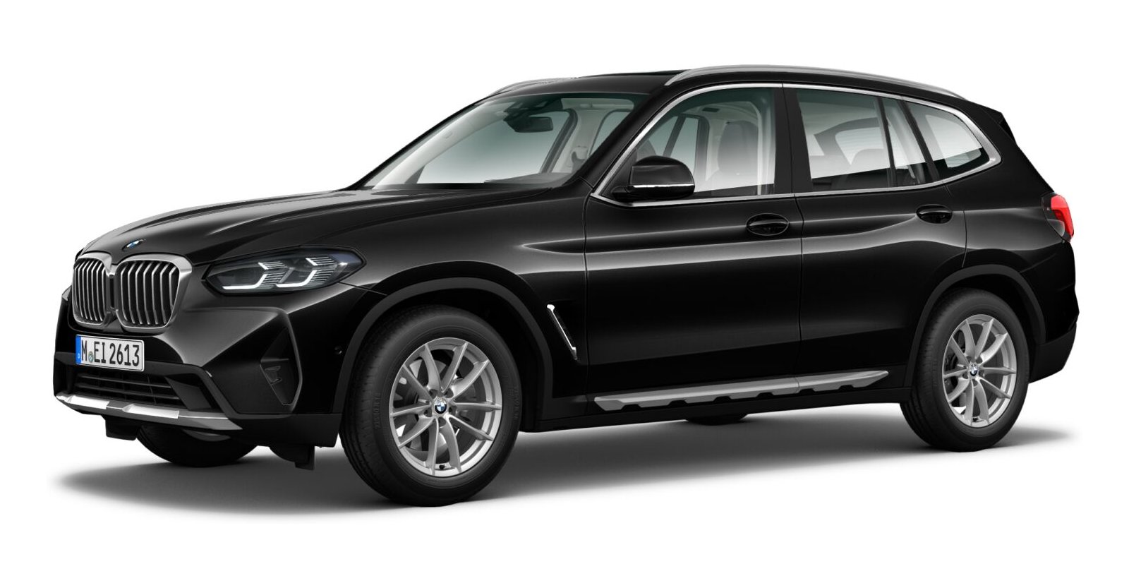 BMW X3 xDrive 20i in Schwarz von vorne BMW X3 xDrive 20i in Schwarz von vorne