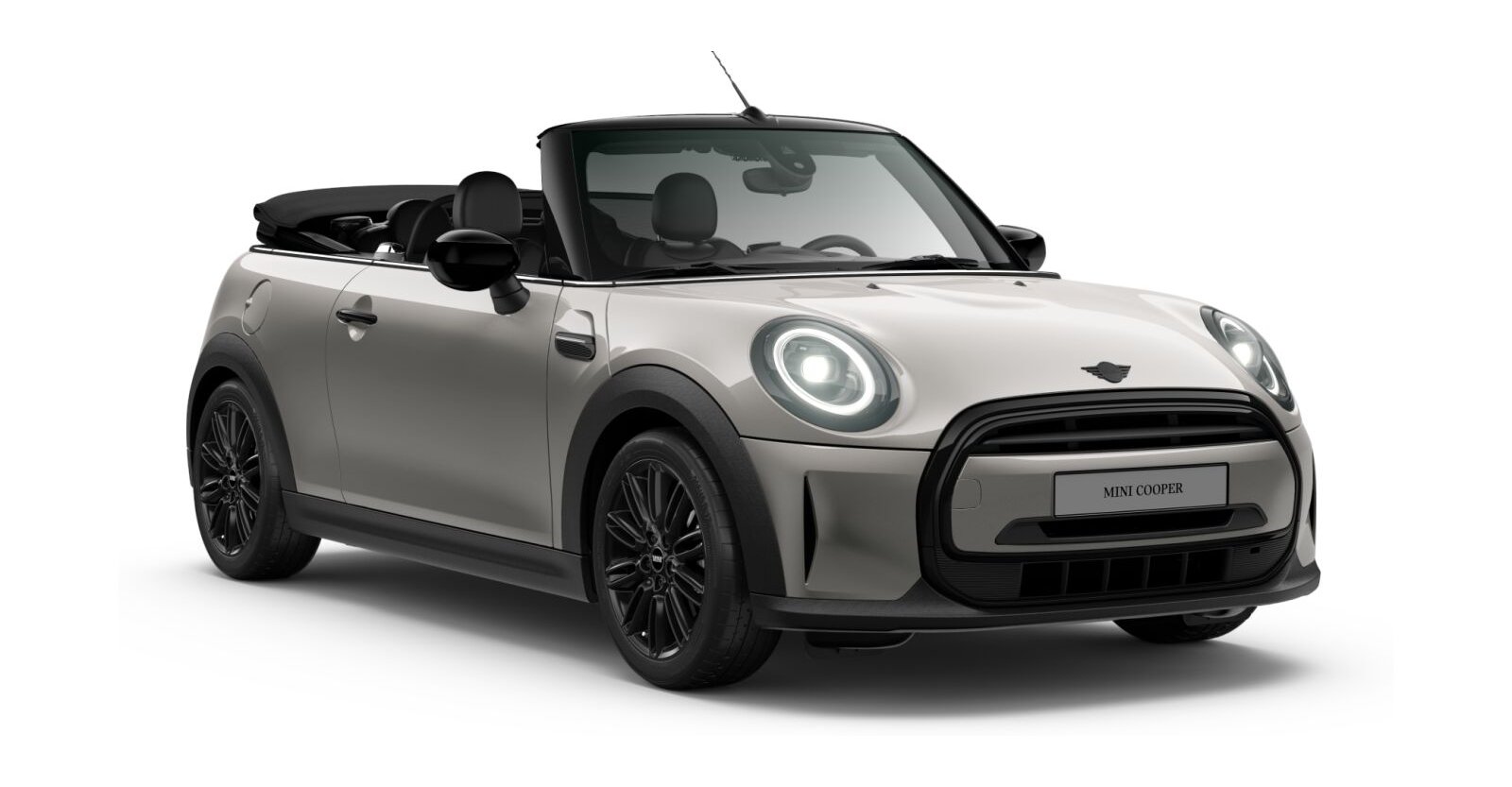 MINI Cooper Cabrio in Silber von vorne