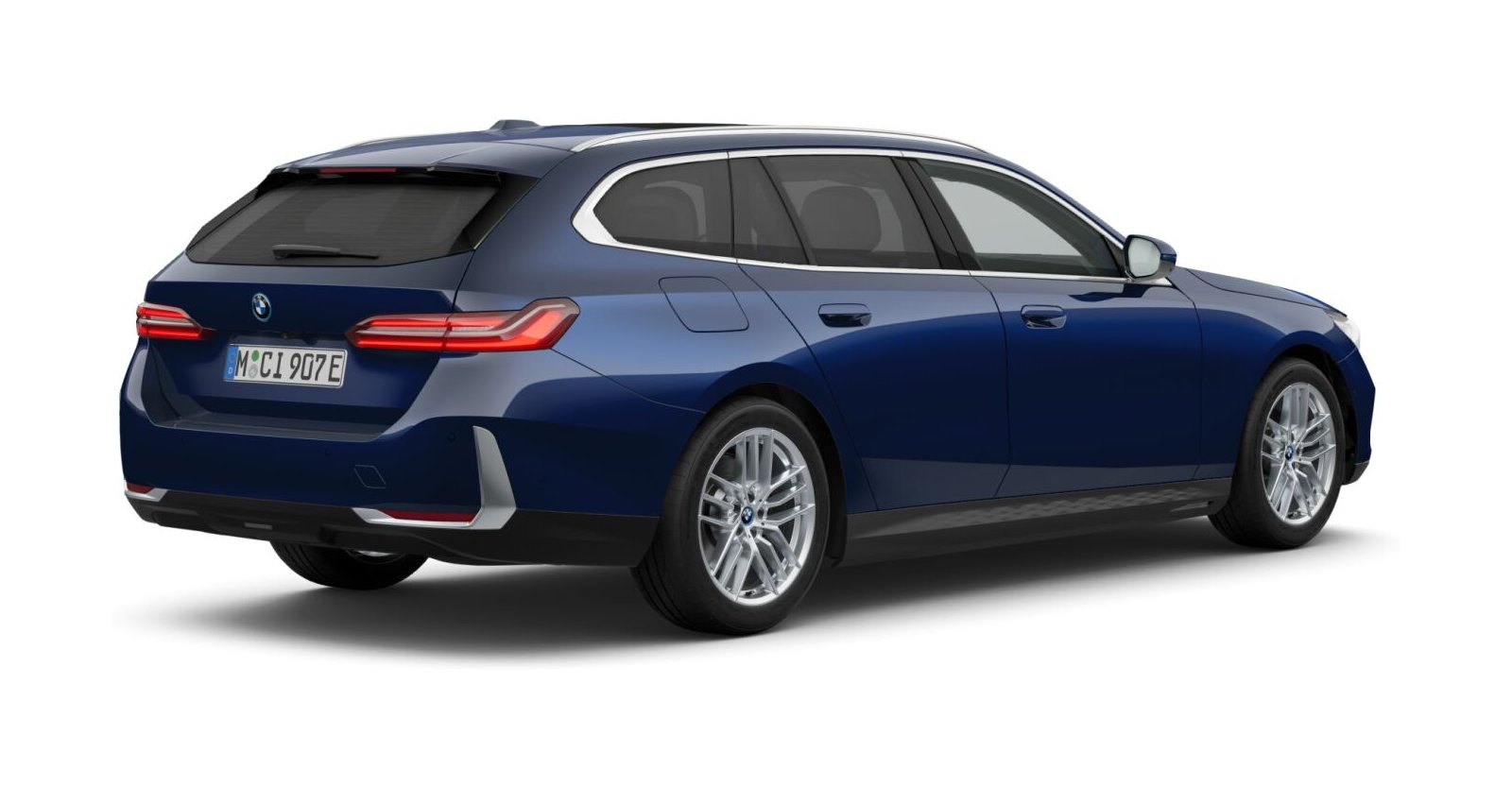 BMW BMW 5er in Blau von hinten BMW BMW 5er in Blau von hinten
