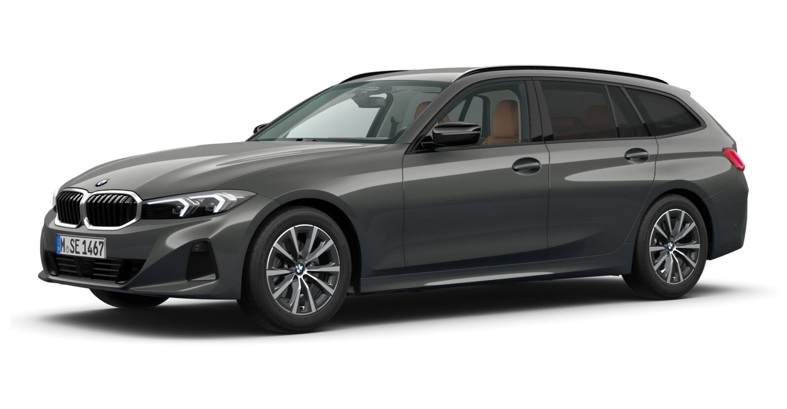 BMW 320d Touring in Grau von vorne