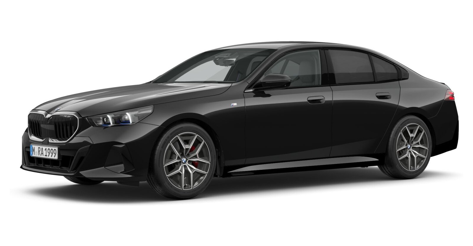 BMW 520d Limousine in Schwarz von vorne BMW 520d Limousine in Schwarz von vorne