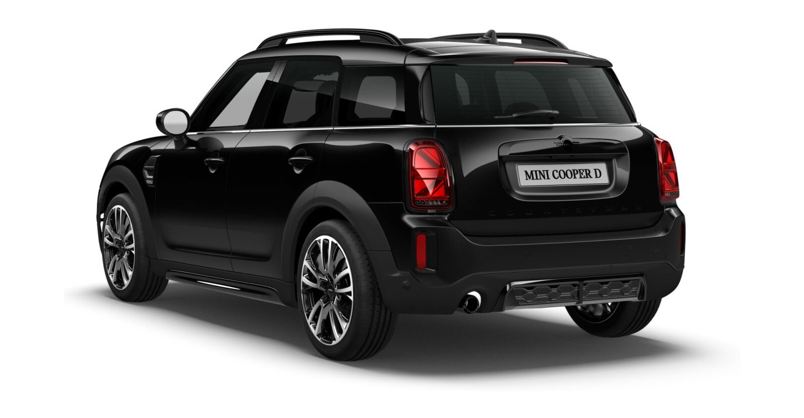 MINI MINI Countryman in Schwarz von hinten MINI MINI Countryman in Schwarz von hinten