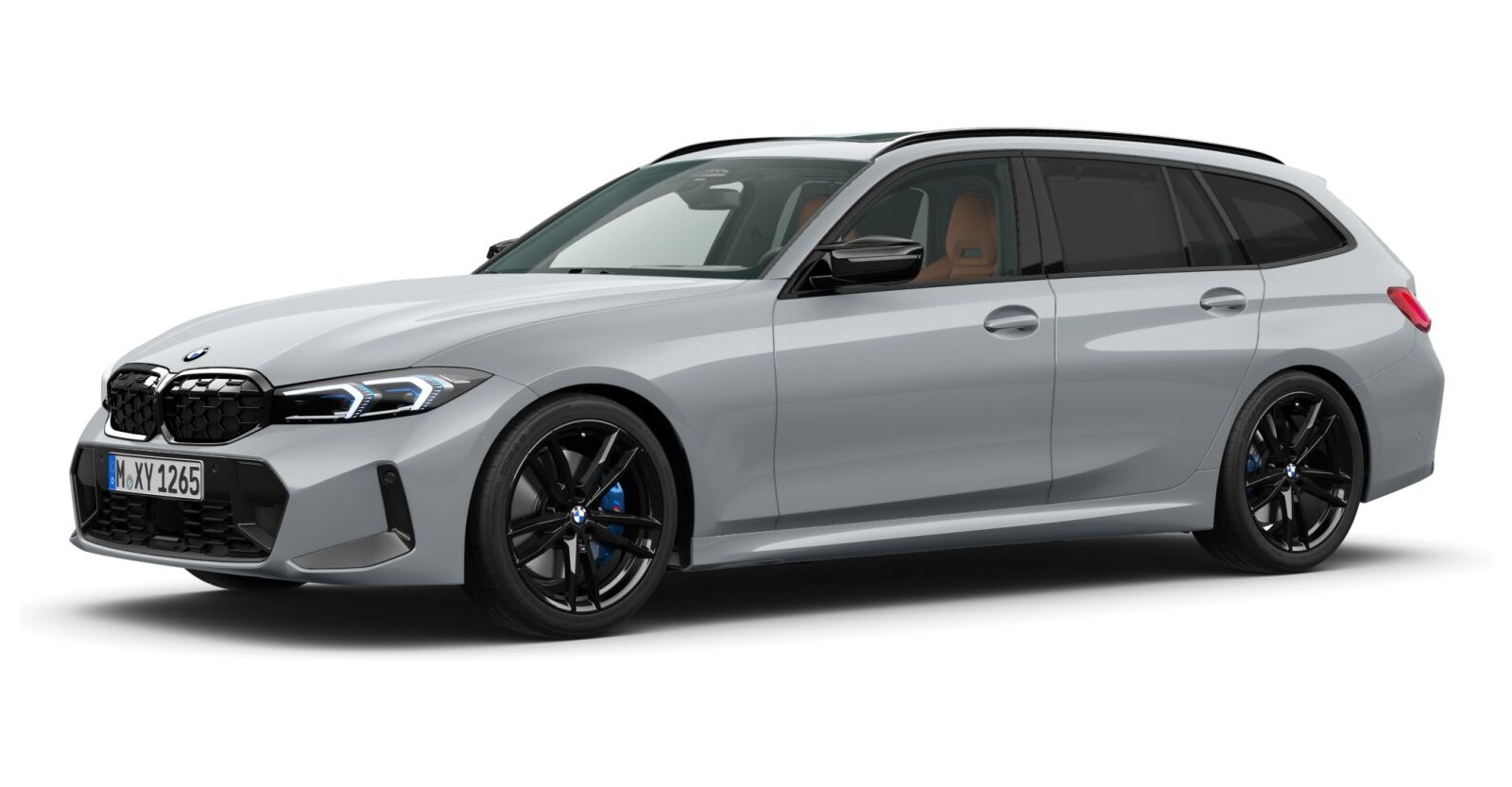 BMW M340i xDrive Touring in Grau von vorne BMW M340i xDrive Touring in Grau von vorne