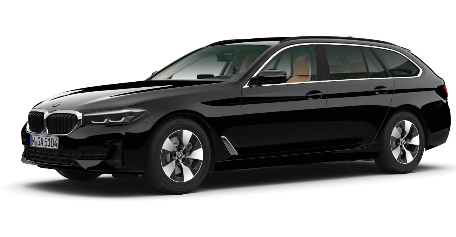 BMW BMW 5er in Schwarz von vorne BMW BMW 5er in Schwarz von vorne