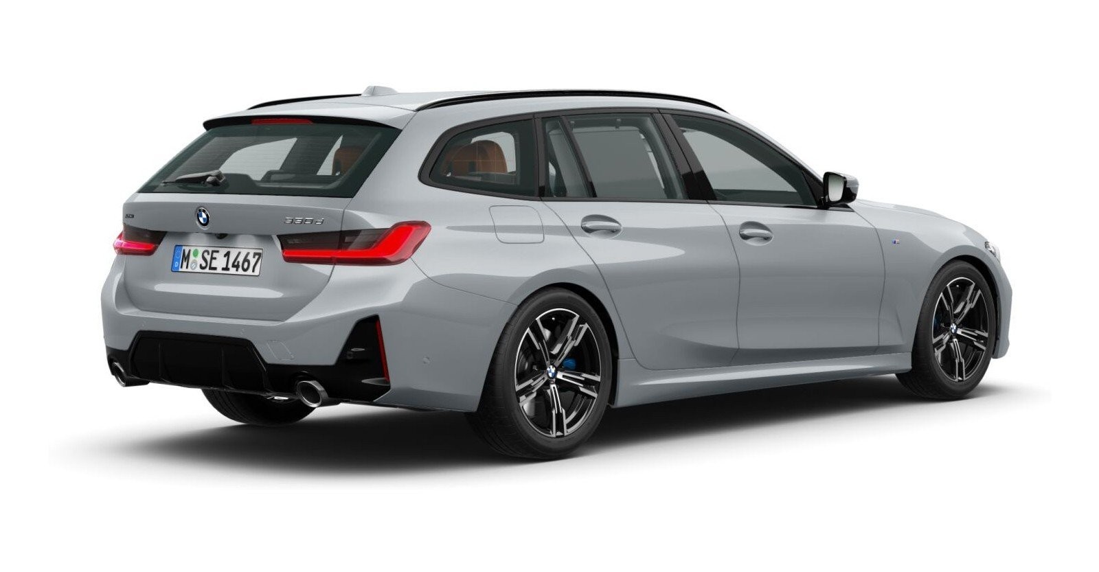 BMW BMW 3er in Grau von hinten BMW BMW 3er in Grau von hinten