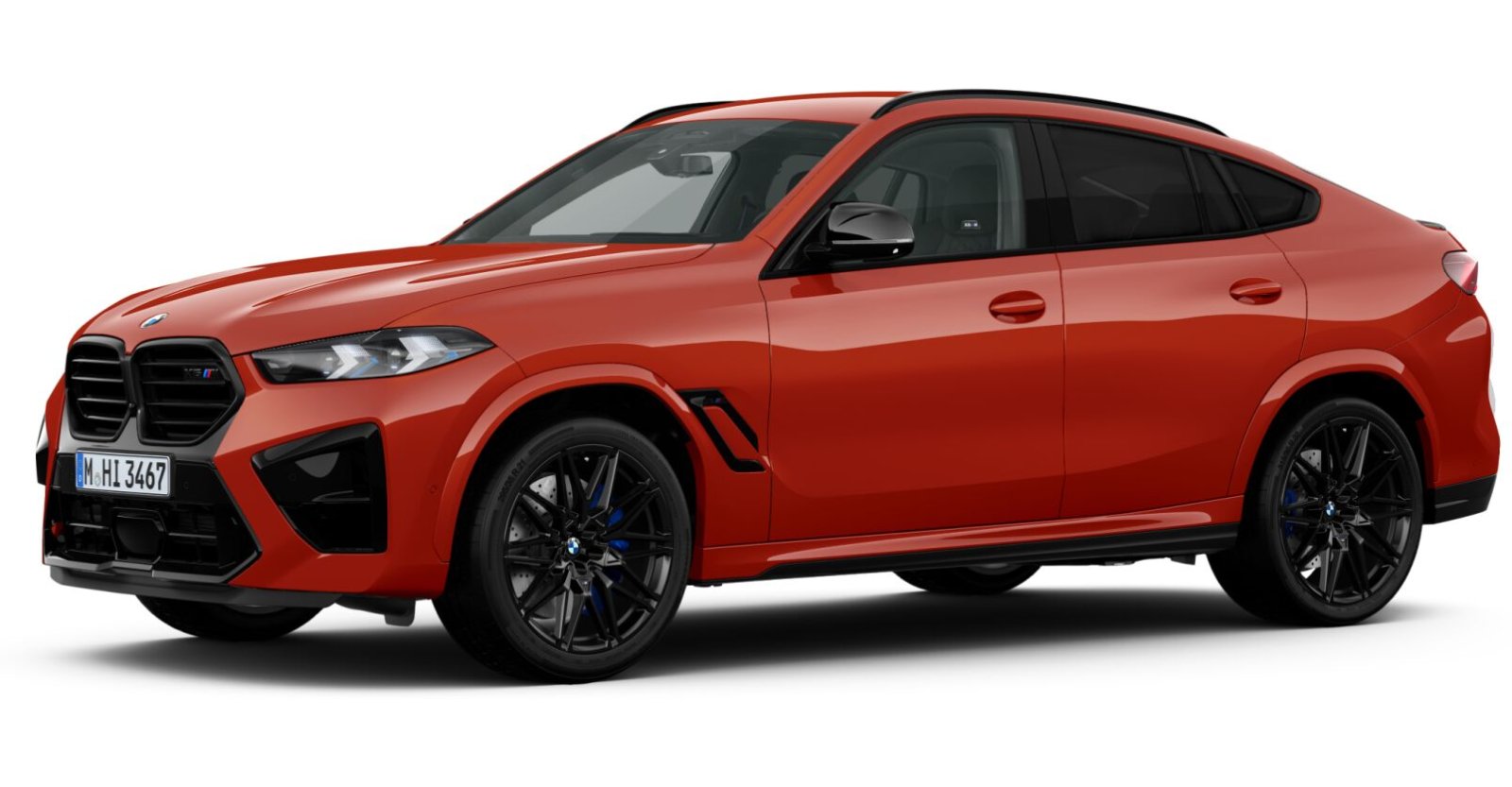BMW X6 M in Rot von vorne BMW X6 M in Rot von vorne