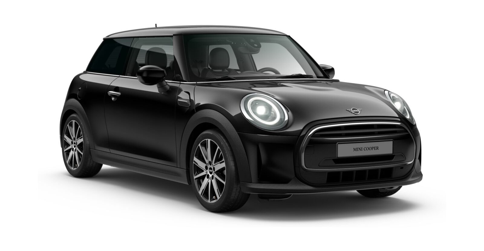 MINI Cooper 3-Türer in Schwarz von vorne MINI Cooper 3-Türer in Schwarz von vorne