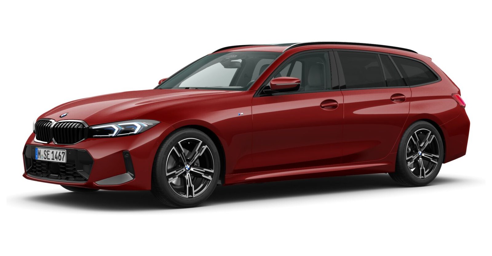 BMW 320d Touring in Rot von vorne BMW 320d Touring in Rot von vorne