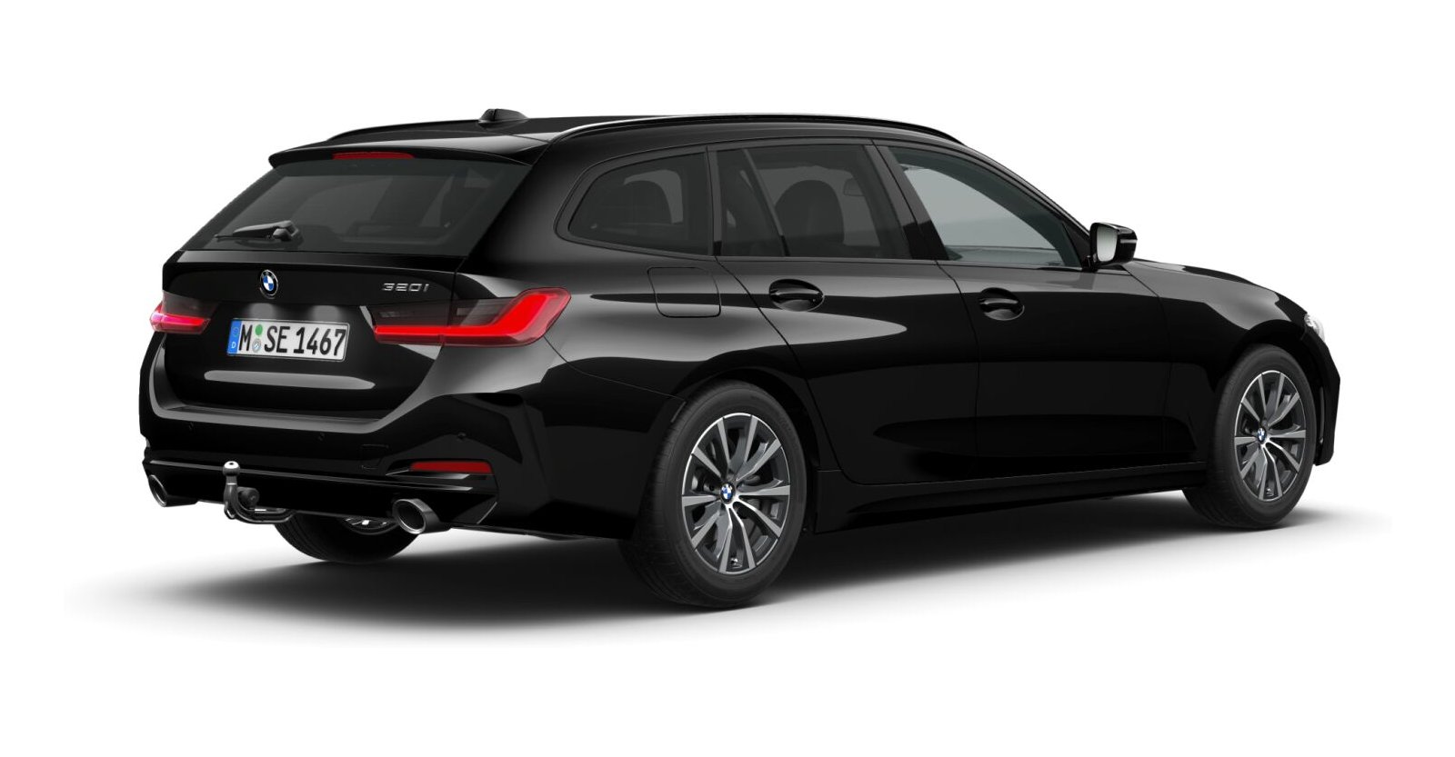BMW BMW 3er in Schwarz von hinten BMW BMW 3er in Schwarz von hinten