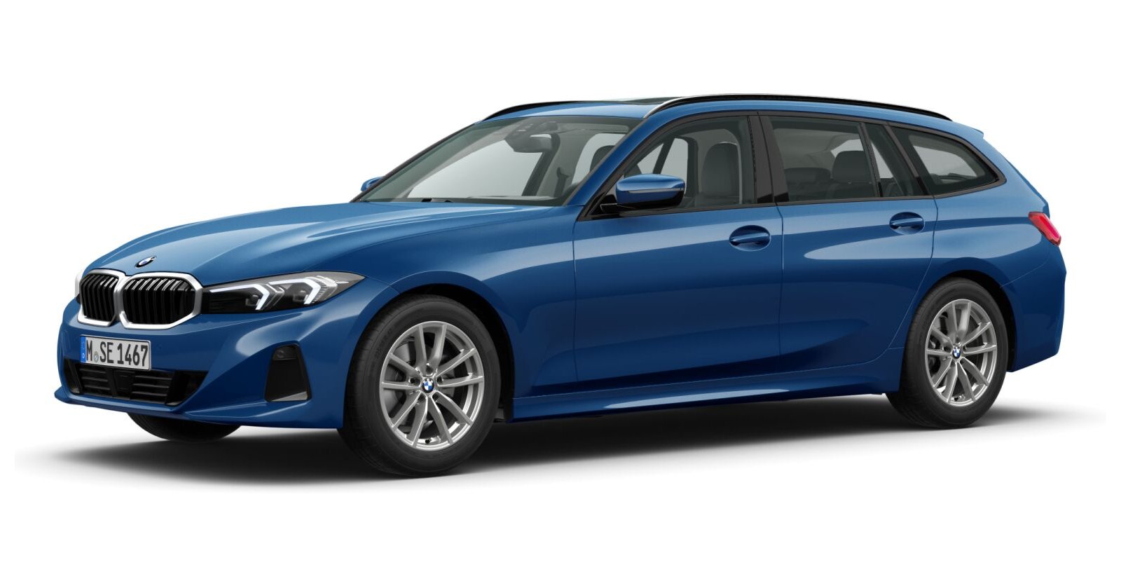 BMW BMW 3er in Blau von vorne BMW BMW 3er in Blau von vorne