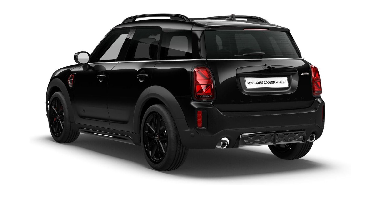 MINI MINI Countryman in Schwarz von hinten MINI MINI Countryman in Schwarz von hinten