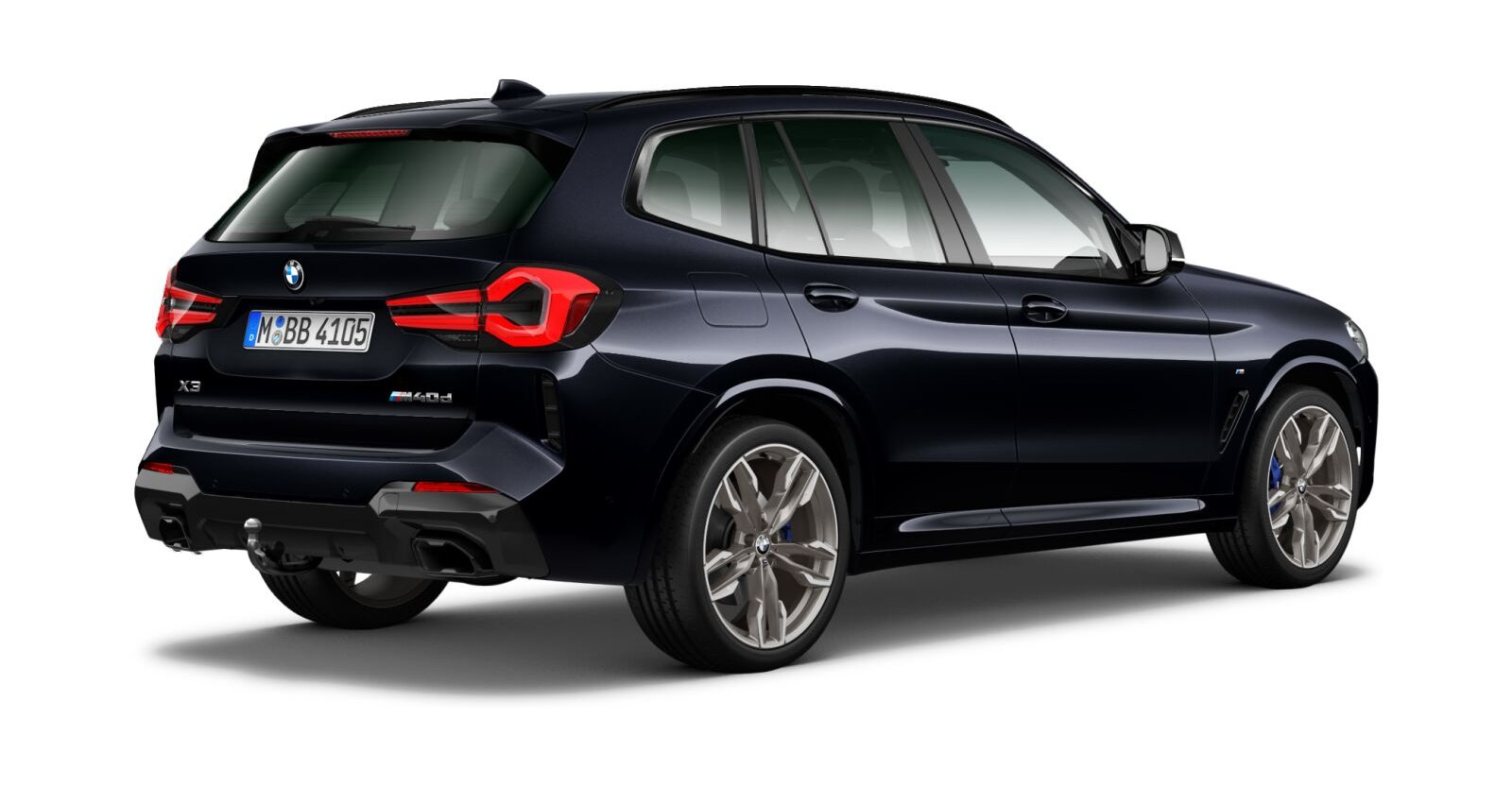 BMW BMW X in Schwarz von hinten