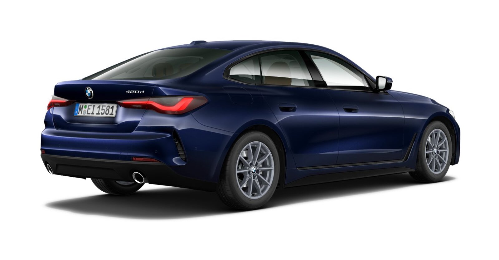 BMW BMW 4er in Blau von hinten BMW BMW 4er in Blau von hinten