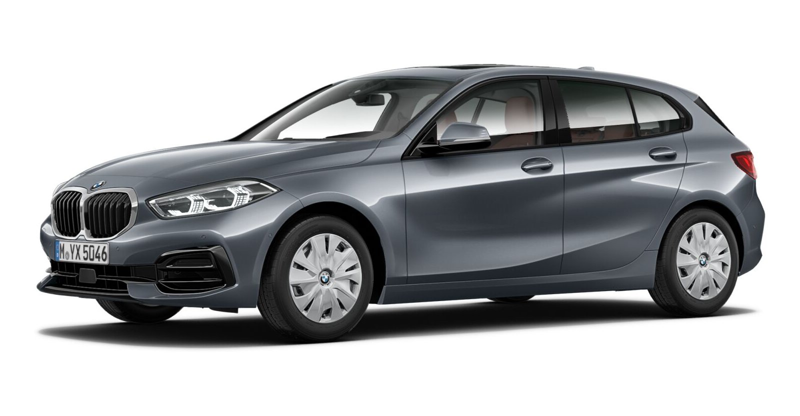 BMW 118i in Grau von vorne BMW 118i in Grau von vorne