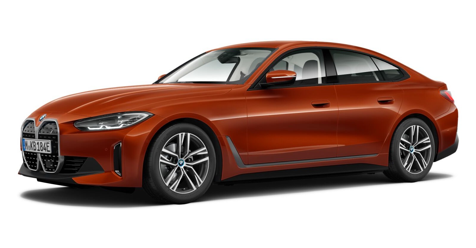 BMW BMW I in Orange von vorne BMW BMW I in Orange von vorne