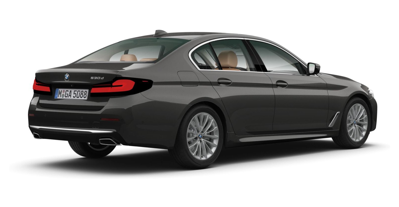 BMW BMW 5er in Grau von hinten BMW BMW 5er in Grau von hinten
