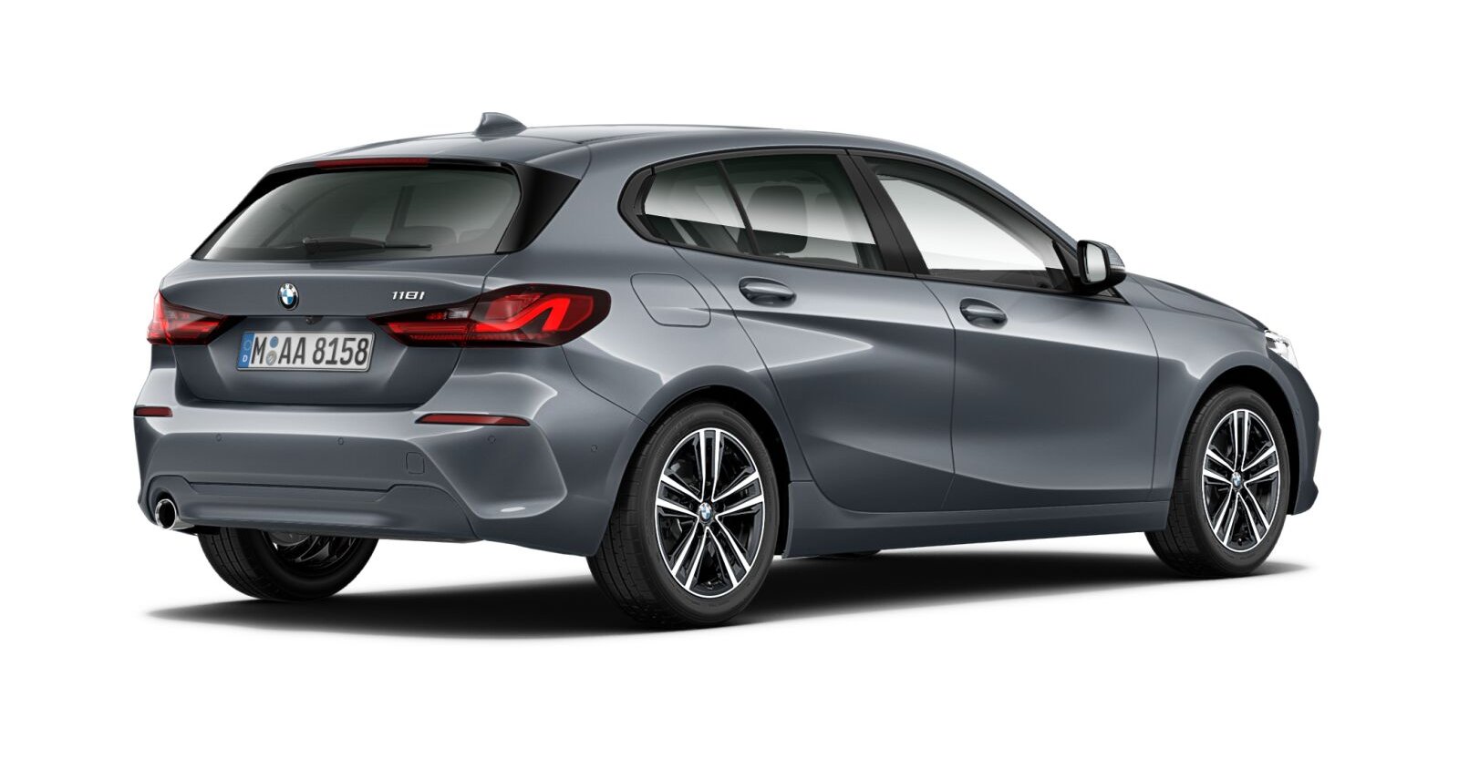BMW BMW 1er in Grau von hinten