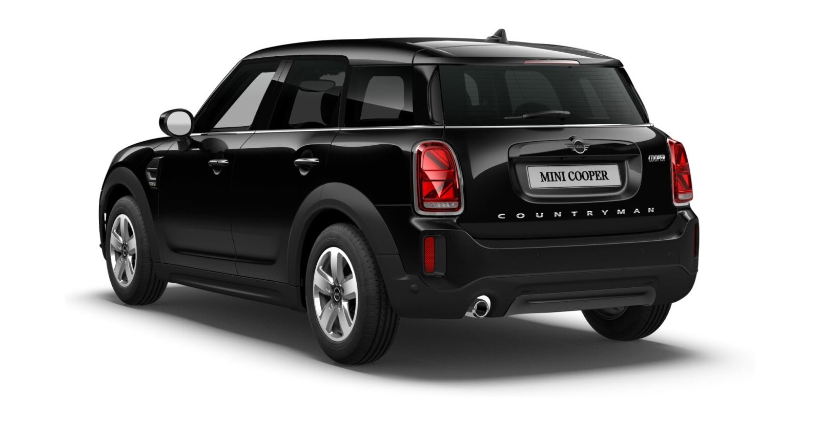 MINI MINI Countryman in Schwarz von hinten MINI MINI Countryman in Schwarz von hinten