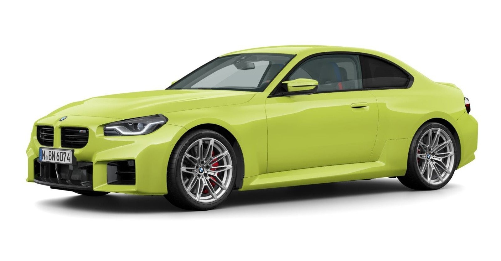 BMW M2 Coupe in Gelb von vorne