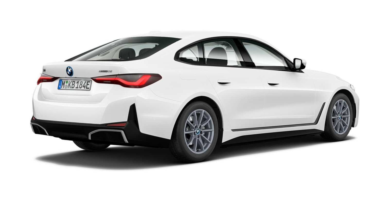 BMW BMW I in Weiß von hinten BMW BMW I in Weiß von hinten