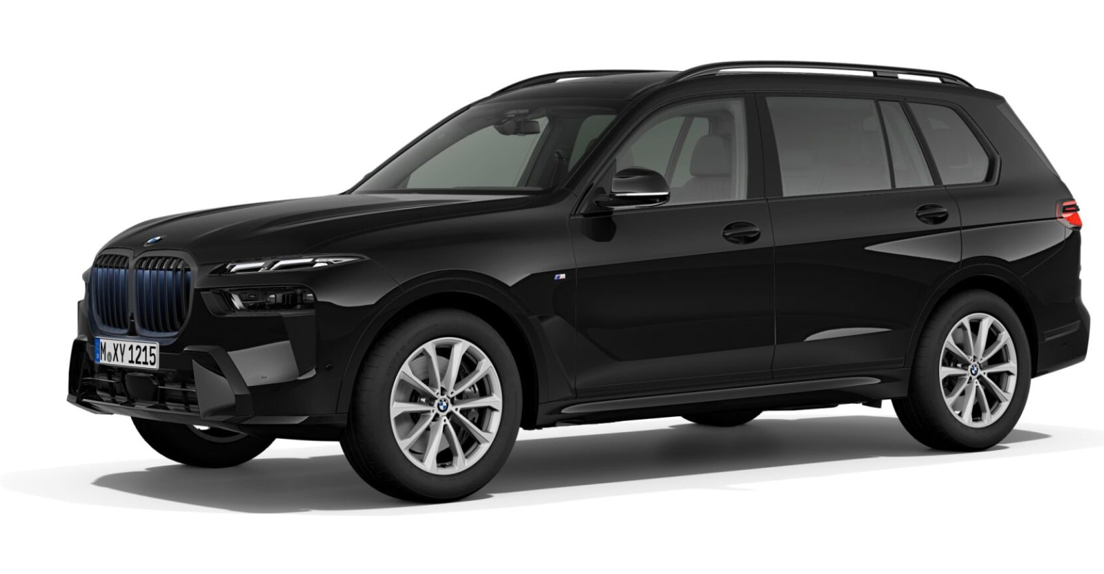 BMW X7 xDrive40d in Schwarz von vorne BMW X7 xDrive40d in Schwarz von vorne