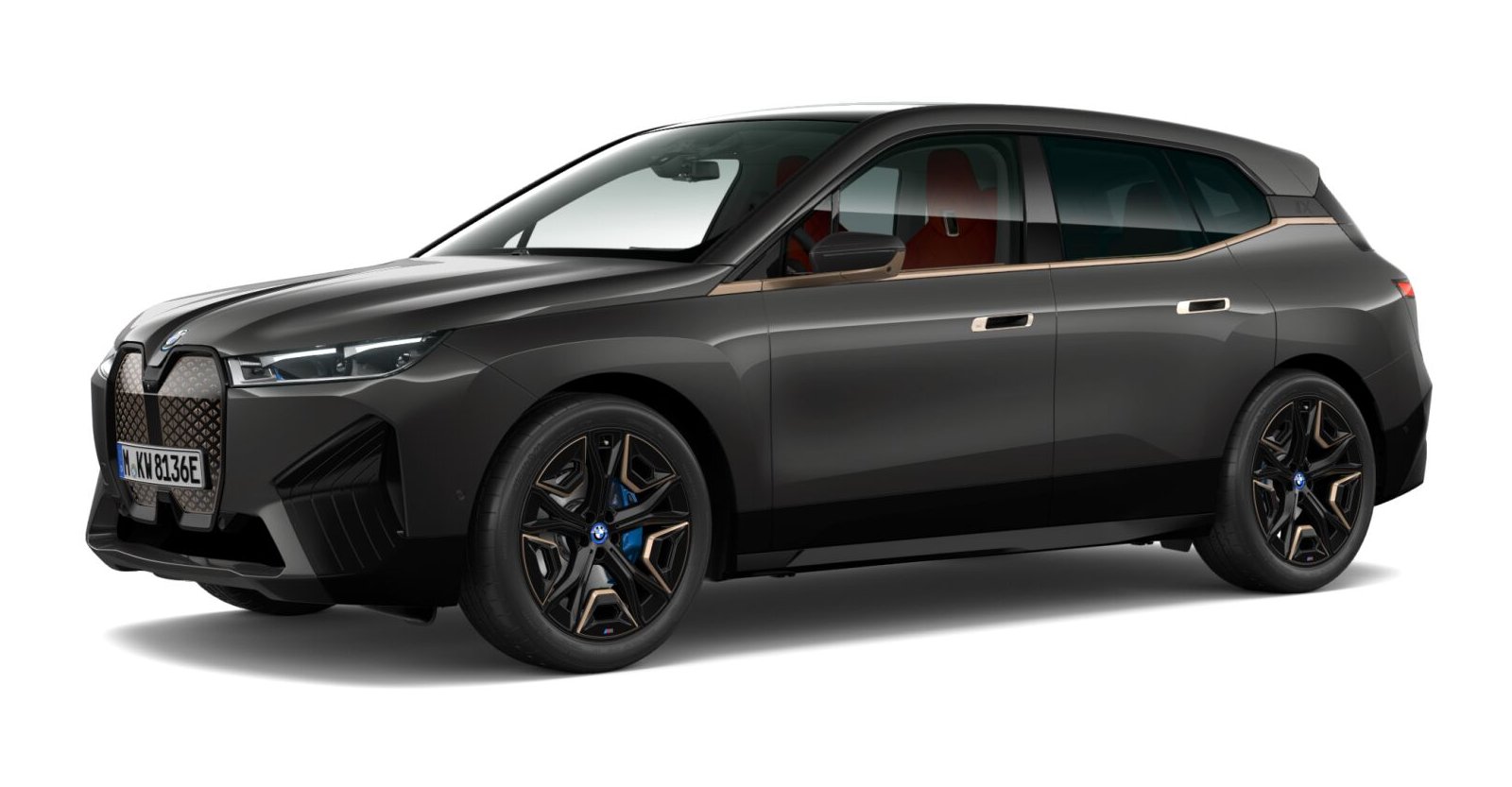 BMW iX xDrive40 in Grau von vorne