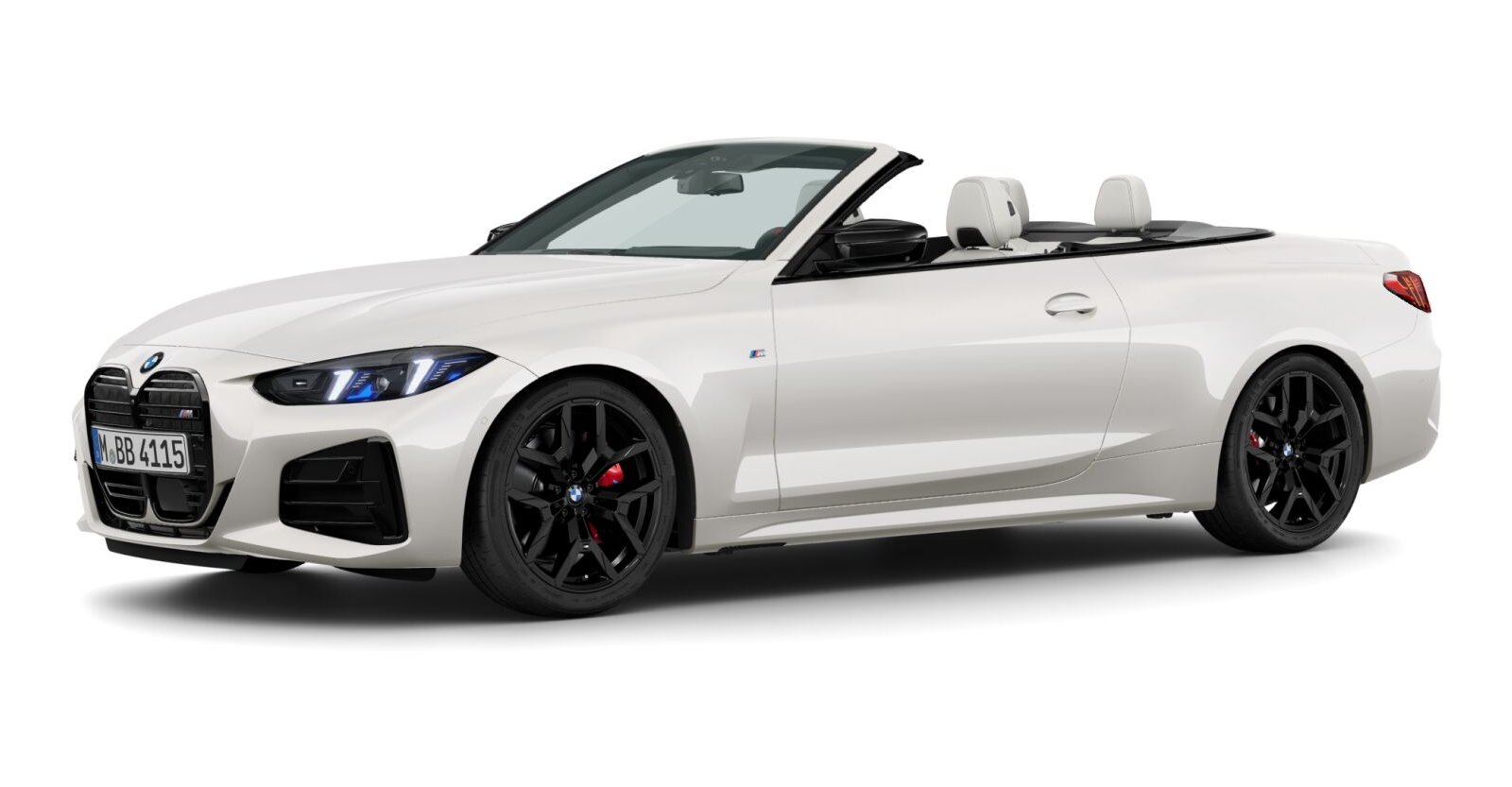 BMW M440i xDrive Cabrio in Weiß von vorne BMW M440i xDrive Cabrio in Weiß von vorne