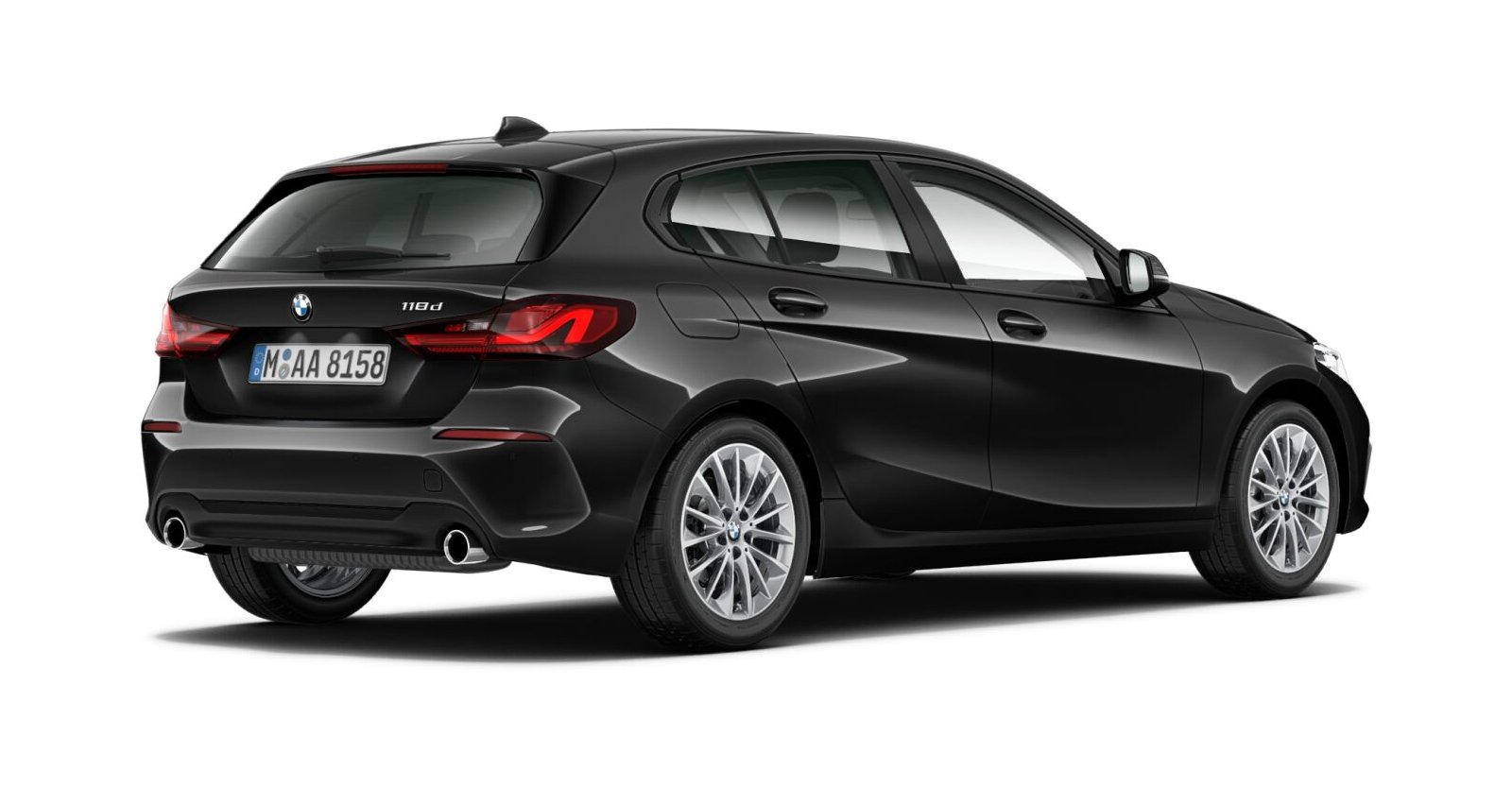 BMW BMW 1er in Schwarz von hinten BMW BMW 1er in Schwarz von hinten