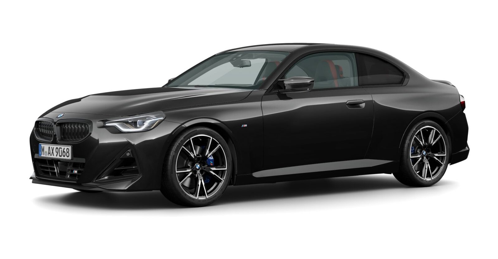 BMW M240i xDrive Coupé in Schwarz von vorne