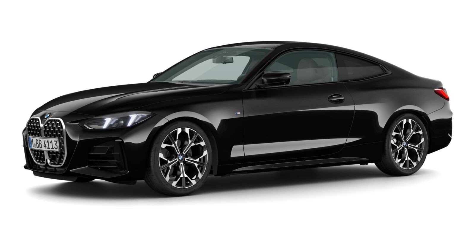 BMW 420d xDrive Coupe in Schwarz von vorne