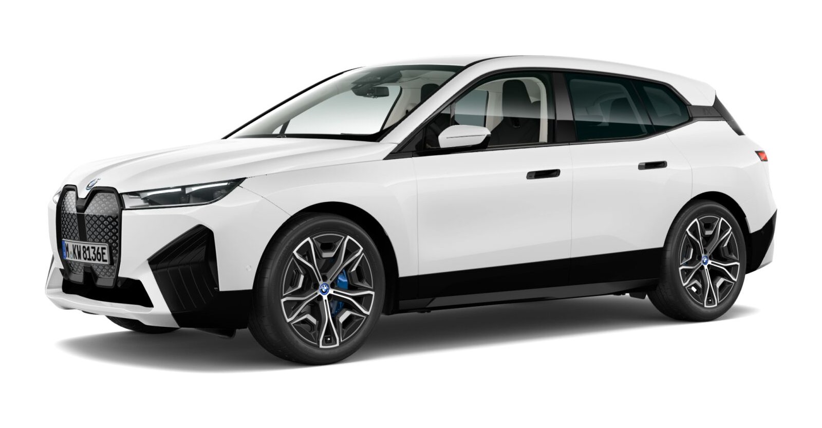 BMW iX xDrive40 in Weiß von vorne BMW iX xDrive40 in Weiß von vorne