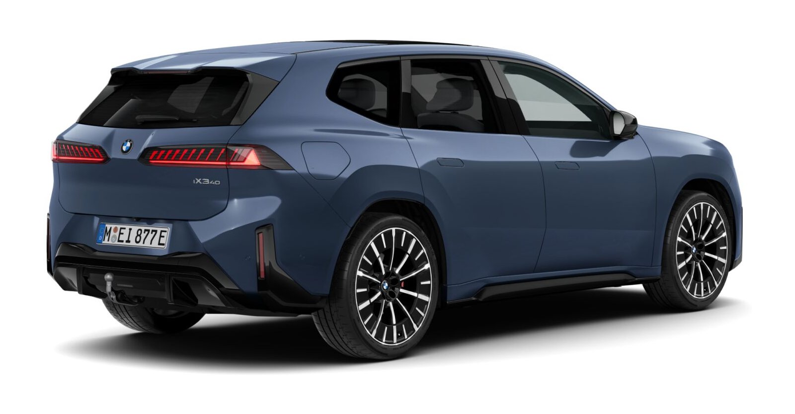 BMW BMW I in Blau von hinten BMW BMW I in Blau von hinten