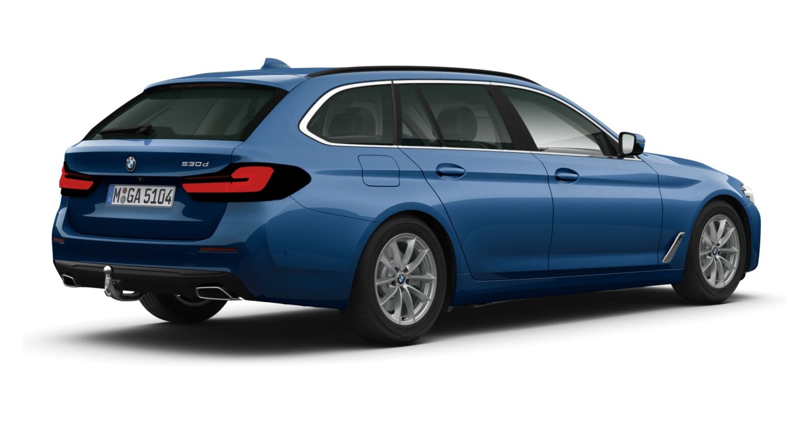BMW BMW 5er in Blau von hinten BMW BMW 5er in Blau von hinten