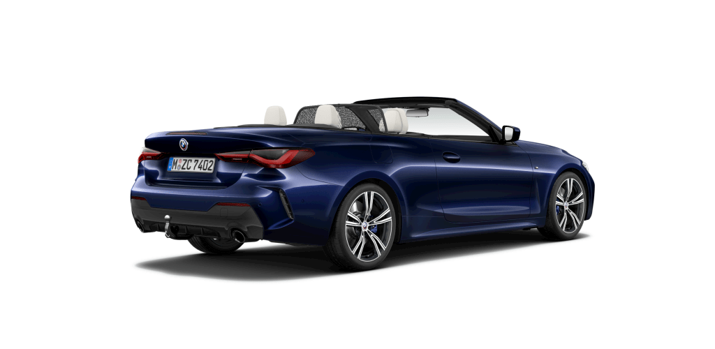 BMW BMW 4er in Blau von hinten