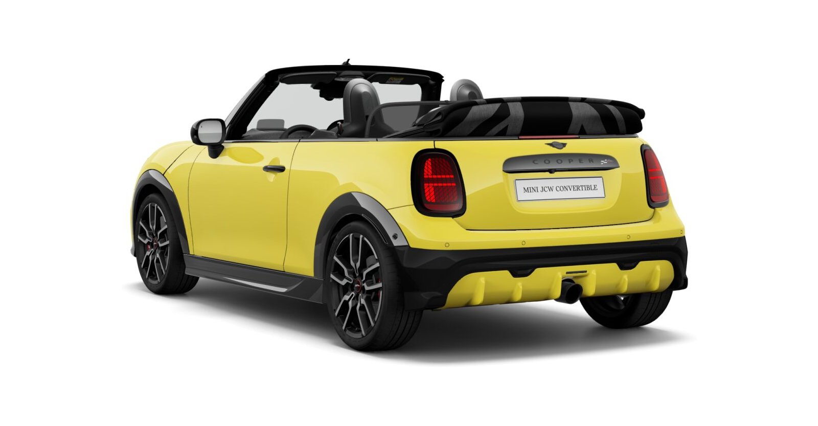 MINI MINI Cabrio in Gelb von hinten MINI MINI Cabrio in Gelb von hinten