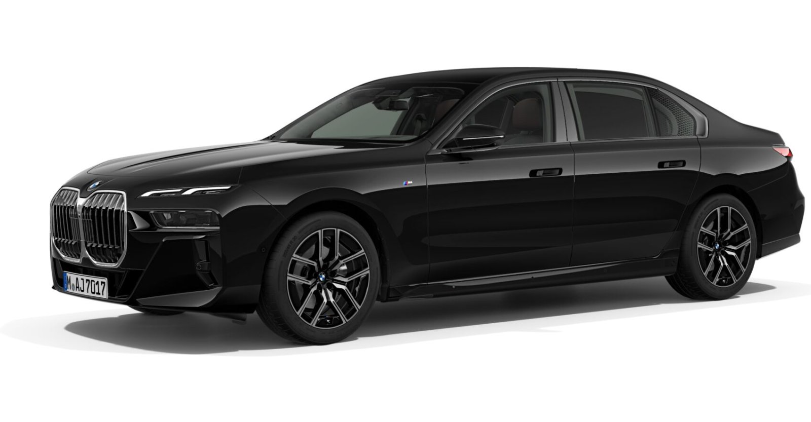 BMW BMW 7er in Schwarz von vorne