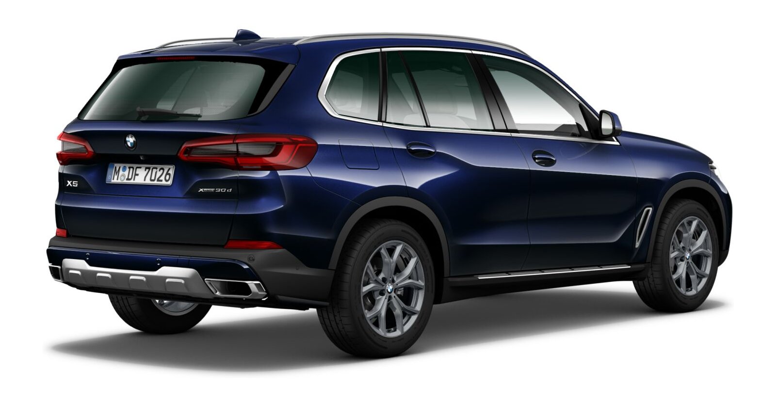BMW BMW X in Blau von hinten BMW BMW X in Blau von hinten