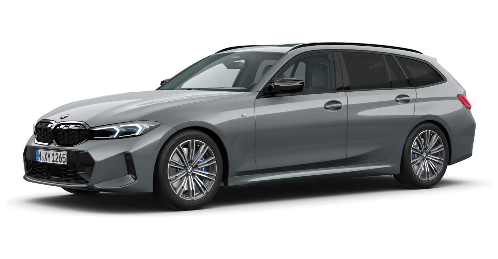 BMW M340i xDrive Touring in Grau von vorne BMW M340i xDrive Touring in Grau von vorne