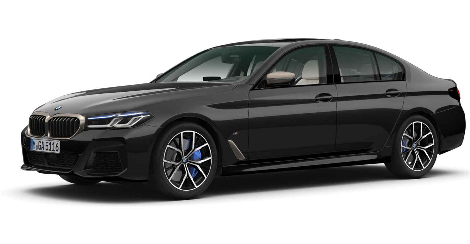 BMW BMW 5er in Schwarz von vorne BMW BMW 5er in Schwarz von vorne