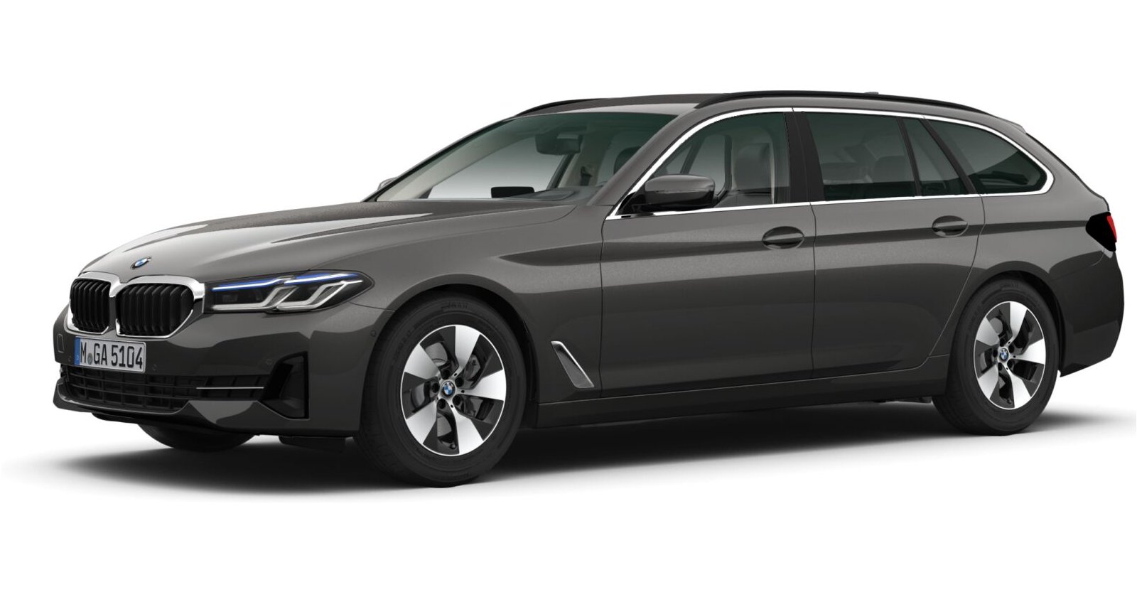 BMW 520d xDrive Touring in Grau von vorne BMW 520d xDrive Touring in Grau von vorne