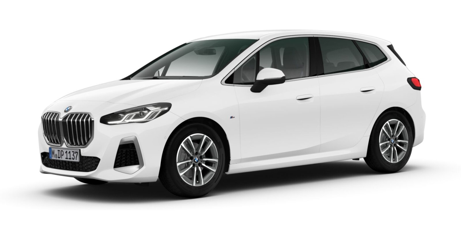 BMW 218d Active Tourer in Weiß von vorne BMW 218d Active Tourer in Weiß von vorne