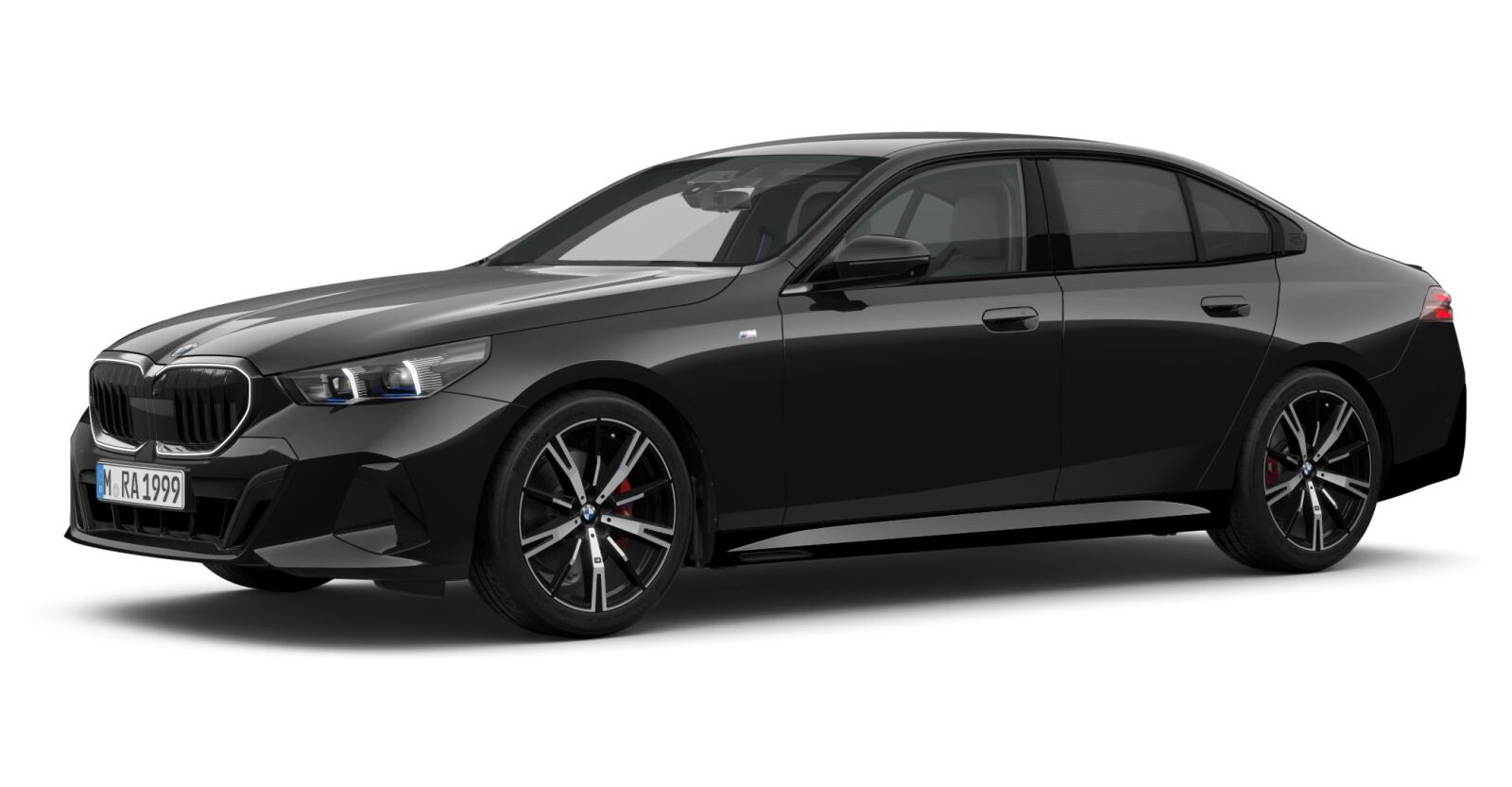 BMW 520d Limousine in Schwarz von vorne BMW 520d Limousine in Schwarz von vorne
