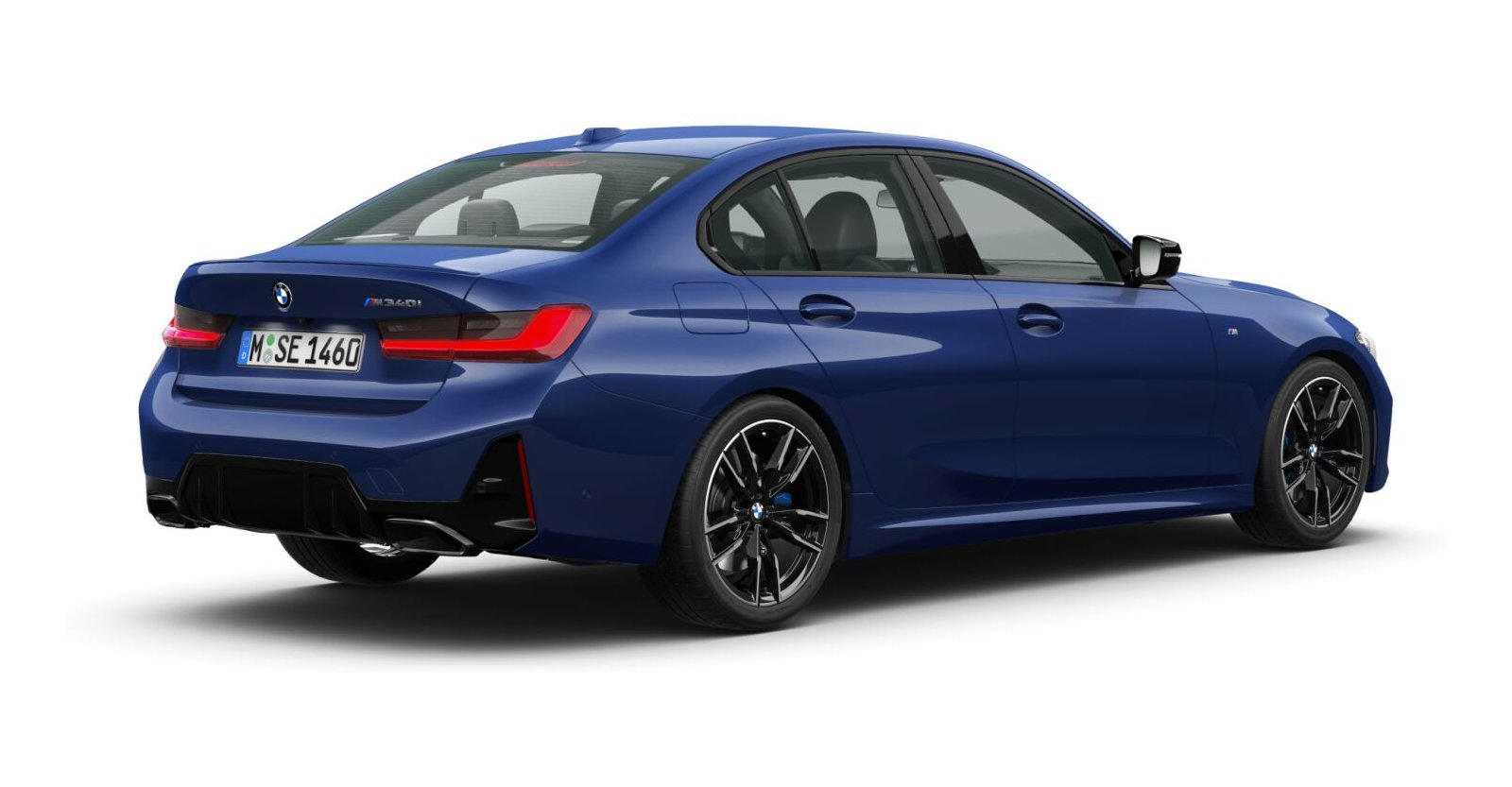 BMW BMW 3er in Blau von hinten BMW BMW 3er in Blau von hinten