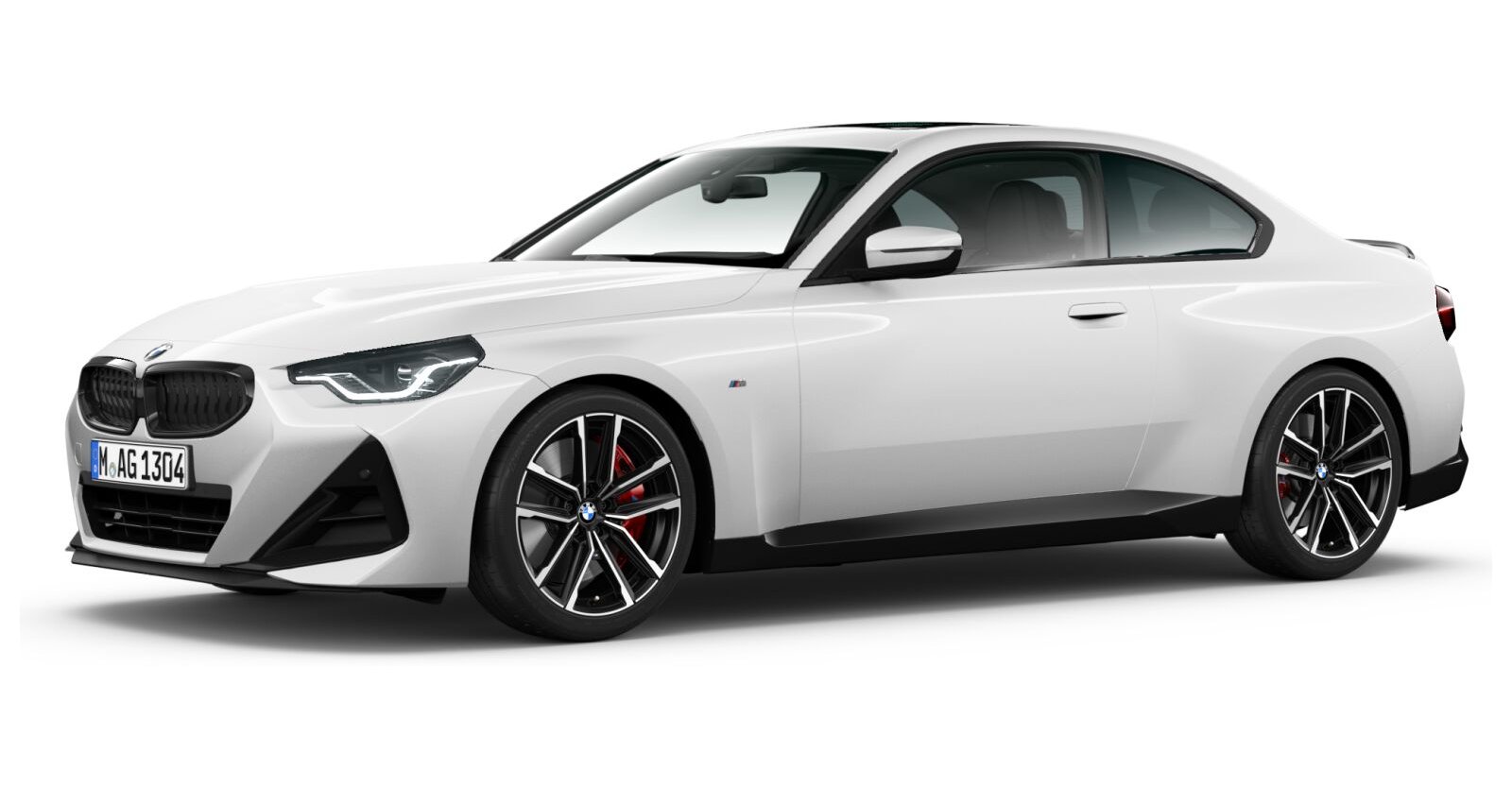 BMW 220i Coupé in Weiß von vorne BMW 220i Coupé in Weiß von vorne