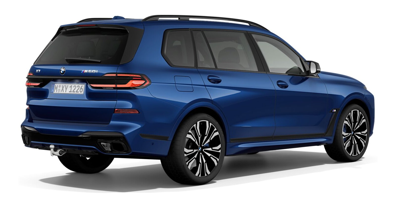 BMW BMW X in Blau von hinten BMW BMW X in Blau von hinten