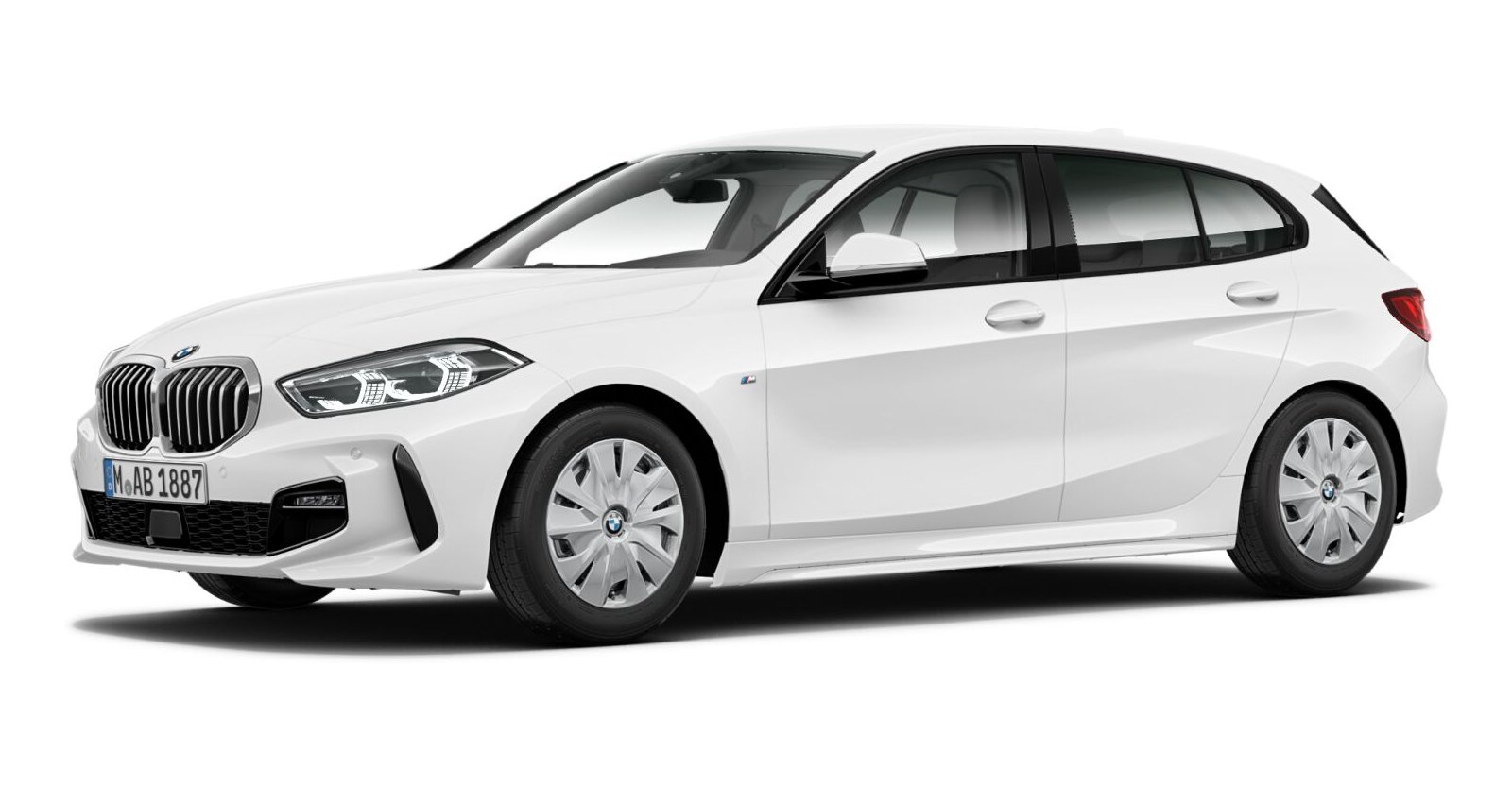 BMW 118i in Weiß von vorne BMW 118i in Weiß von vorne