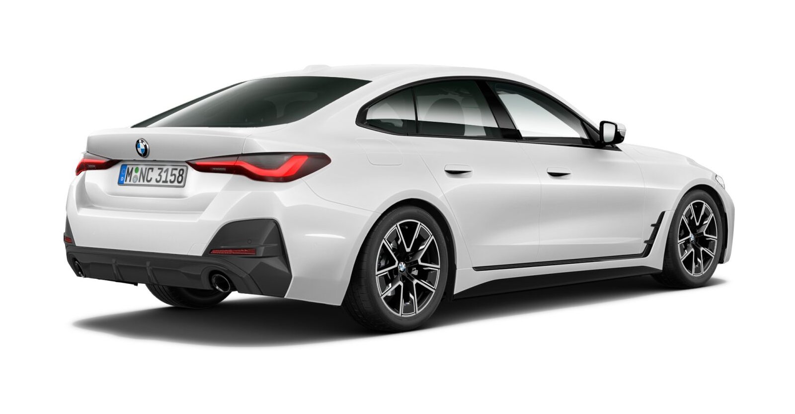 BMW BMW 4er in Weiß von hinten BMW BMW 4er in Weiß von hinten