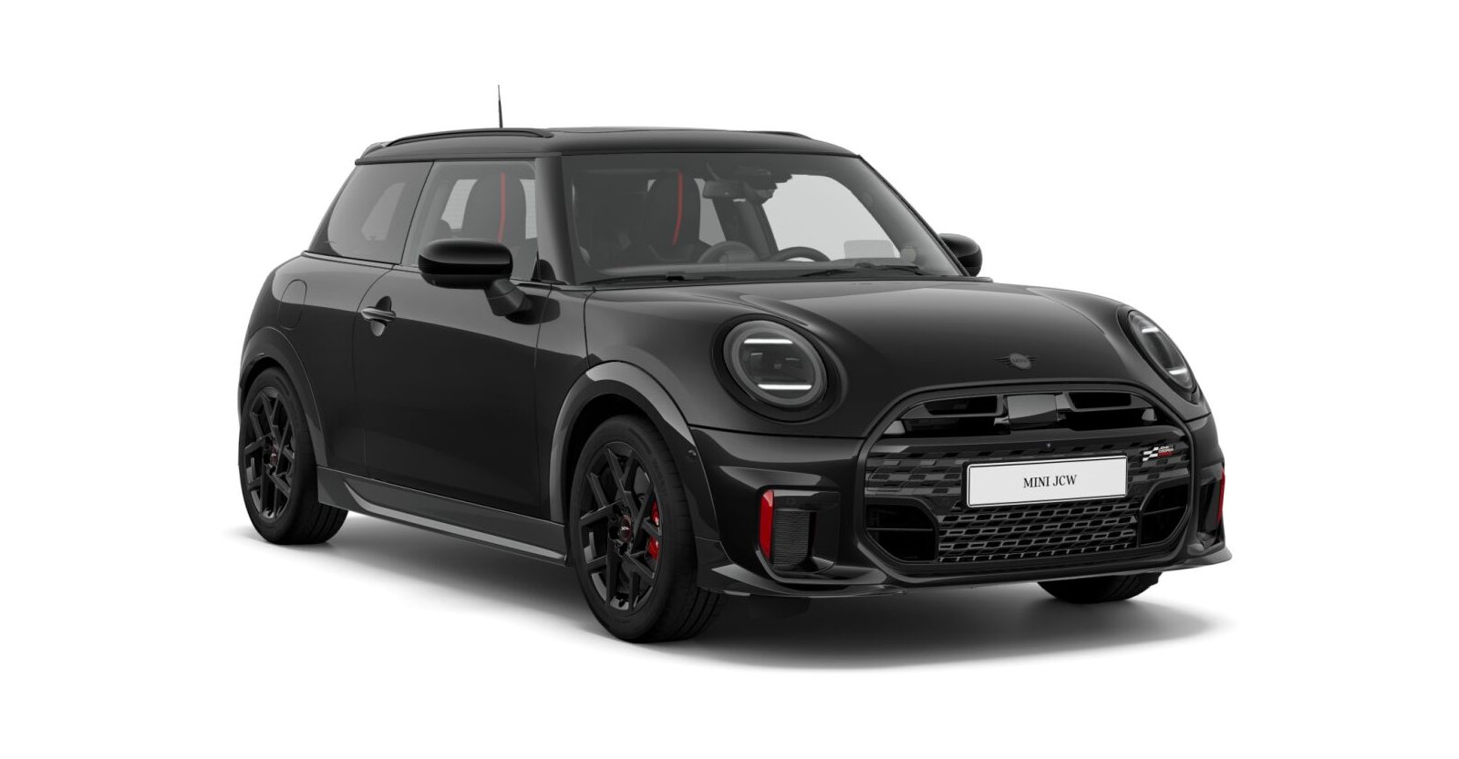 MINI John Cooper Works in Schwarz von vorne MINI John Cooper Works in Schwarz von vorne
