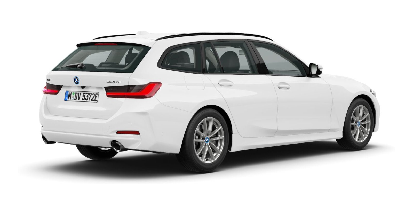 BMW BMW 3er in Weiß von hinten BMW BMW 3er in Weiß von hinten